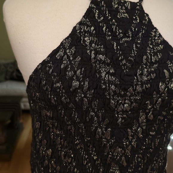 SAYLOR Phila Mini Dress in Black Gold XL - Picture 9 of 9